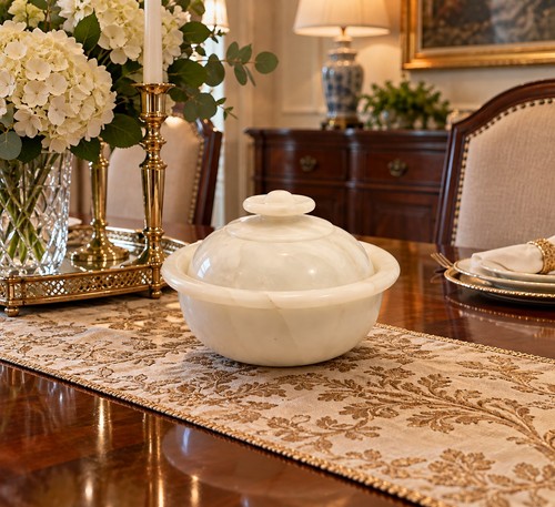 Vintage white alabaster - vintage, stone